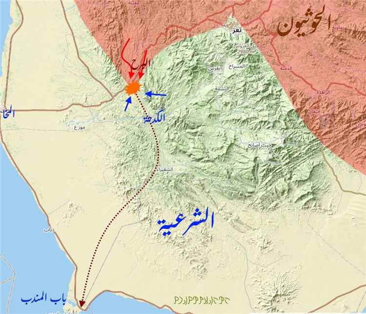 خبير عسكري: الحوثيون يخوضون معركة إيران للسيطرة على باب المندب عبر جبهات غرب تعز