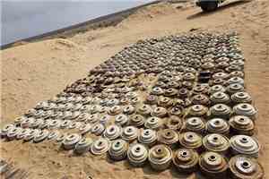 مشروع مسام ينزع 863 لغما وذخيرة وعبوة ناسفة خلال أسبوع في اليمن